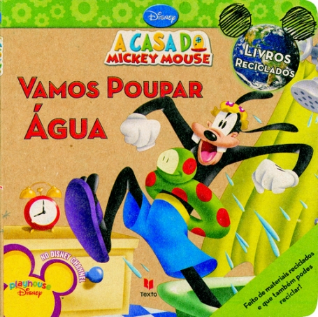 VAMOS POUPAR AGUA - livro reciclado - CASA DO MICKEY MOUSE