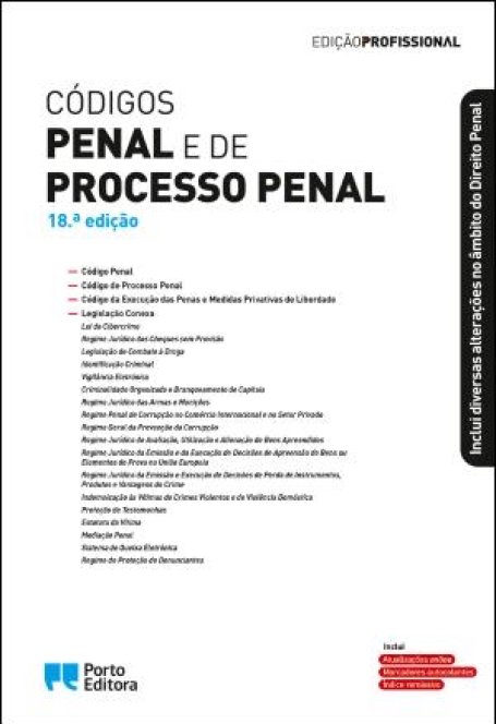 06705.18 - CÓDIGOS PENAL E DE PROCESSO PENAL - 18ª Edição