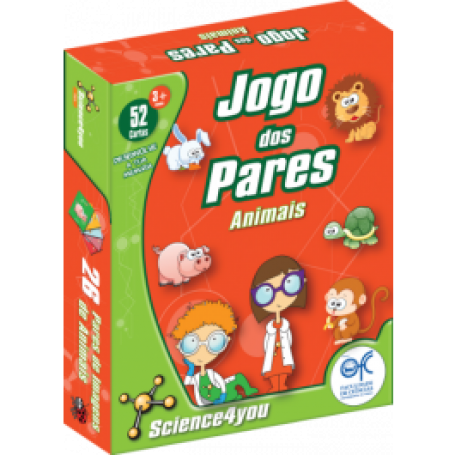 JOGO DOS PARES ANIMAIS 52 CARTAS - +3 ANOS