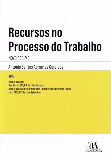 RECURSOS NO PROCESSO DO TRABALHO NOVO REGIME 2010
