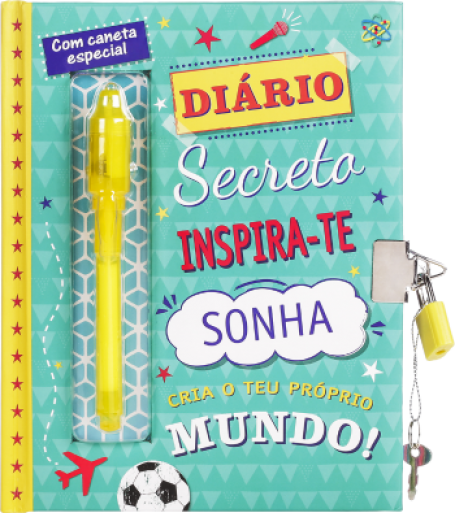 71115.10 - DIÁRIO SECRETO - Inspira-te, sonha, cria o teu próprio mundo - com caneta especial