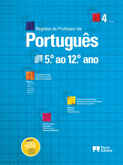 06901.20 - REGISTOS DO PROFESSOR DE PORTUGUES DO 5º AO 12º ANO - 4 turmas