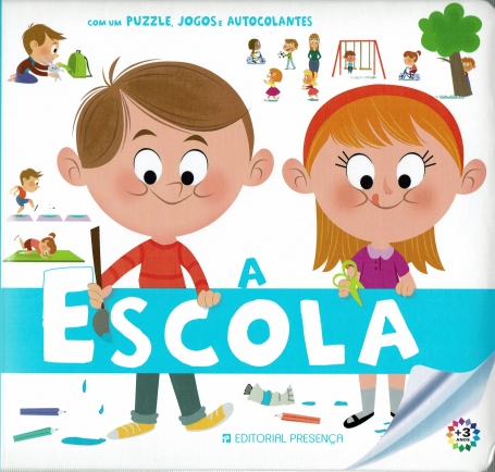 ESCOLA - com um puzzle, jogos e autocolantes