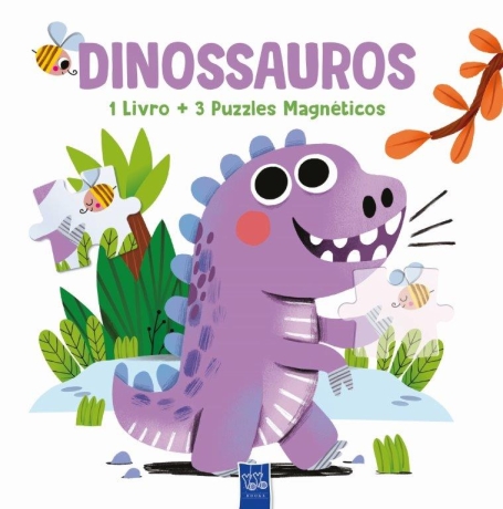 DINOSSAUROS 1 LIVRO +3 PUZZLES