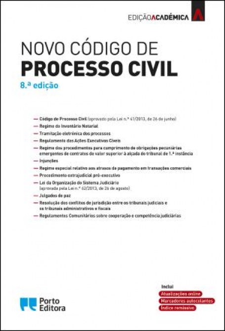 06771 - NOVO CÓDIGO DE PROCESSO CIVIL - Edição Académica - 8ª Edição