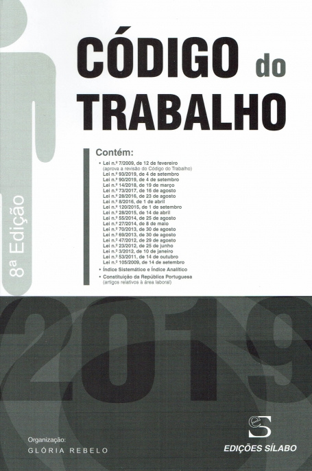 CÓDIGO DO TRABALHO 2019 8ª EDIÇÃO