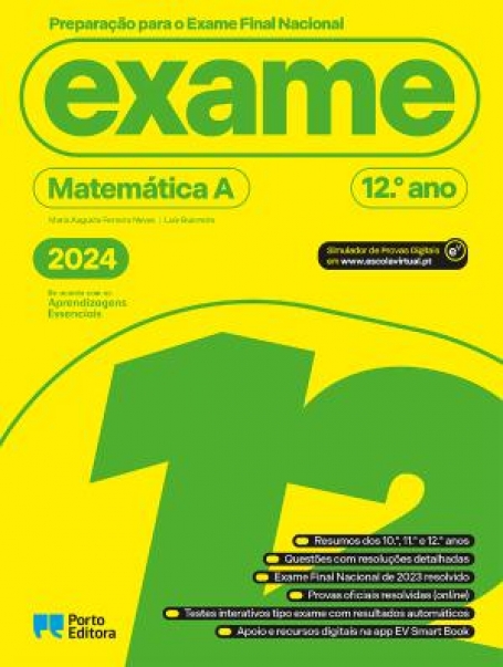 46909.90- PREPARAÇÃO PARA O EXAME FINAL NACIONAL 2024 - MATEMÁTICA A - 12.º ANO
