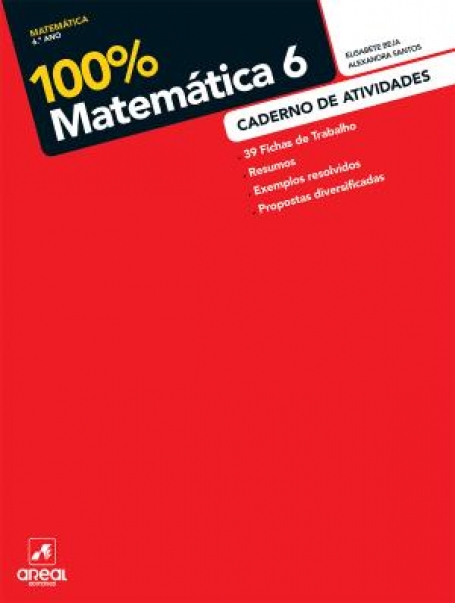 01792 - Caderno de Atividades - 100% Matemática 6 - 6.º Ano
