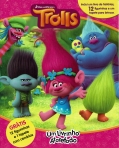 TROLLS - UM LIVRINHO ATAREFADO - caixa com 12 figurinhas e 1 tapete com cenarios