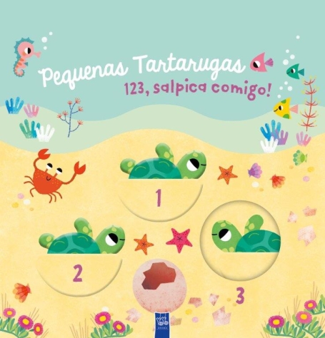 PEQUENAS TARTARUGAS - 123, SALPICA COMIGO - livro de banho