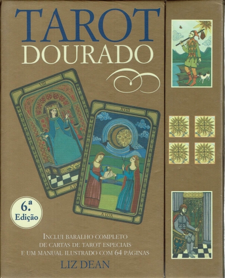 TAROT DOURADO - INCLUI BARALHO COMPLETO DE CARTAS DE TAROT ESPECIAIS E UM MANUAL ILUSTRADO COM 64 PAGINAS