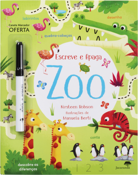 ESCREVE E APAGA : ZOO oferta caneta marcador