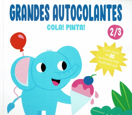 GRANDES AUTOCOLANTES COLA PINTA 2/3 ANOS