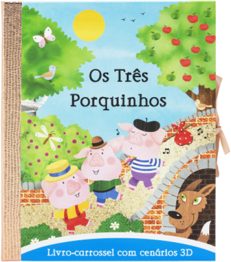 73072.10 - OS TRÊS PORQUINHOS - livro-carrossel com cenários 3D