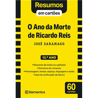 40218.10 - RESUMOS EM CARTÕES: O ANO DA MORTE DE RICARDO REIS