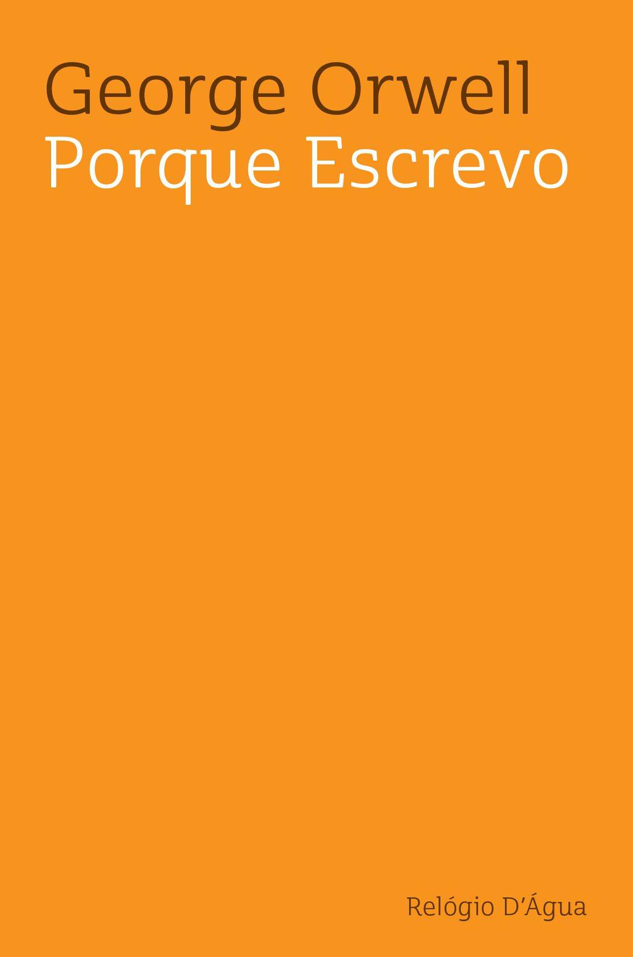 PORQUE ESCREVO