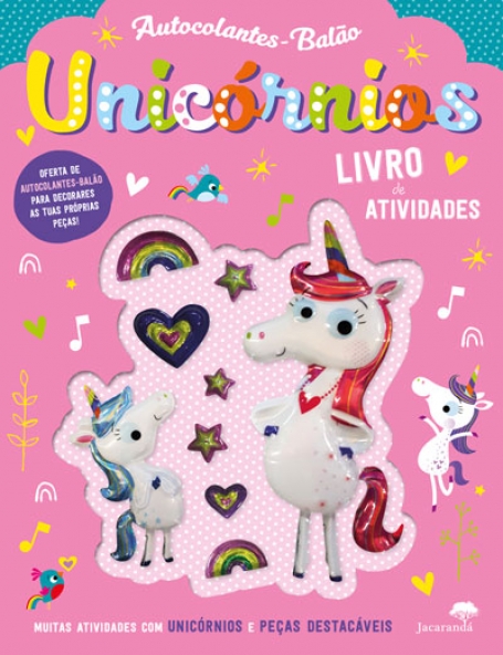 UNICÓRNIOS - LIVRO DE ATIVIDADES - AUTOCOLANTES BALÃO