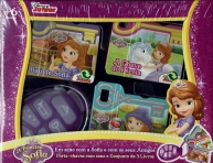 PRINCESA SOFIA - PORTA-CHAVES COM SONS E CONJUNTO DE 3 LIVROS