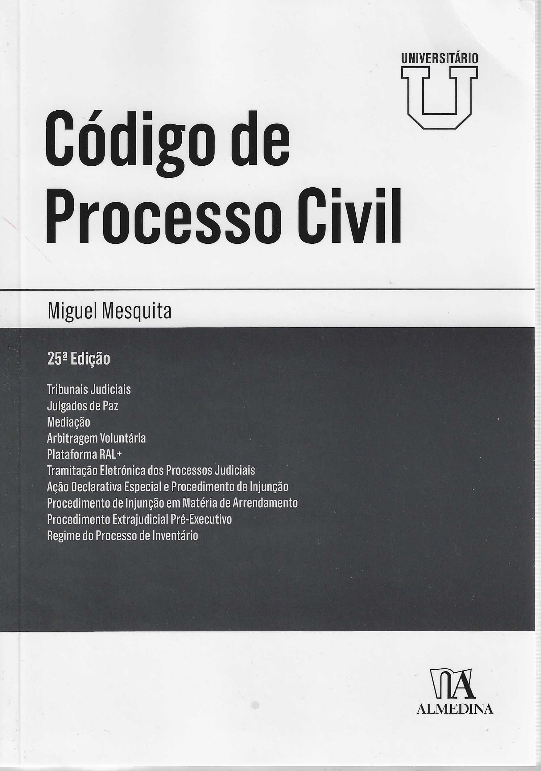 CÓDIGO DO PROCESSO CIVIL 25ª EDIÇÃO universitário