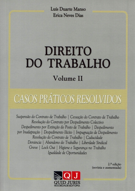 DIREITO DO TRABALHO VOL II - CASOS PRATICOS RESOLVIDOS