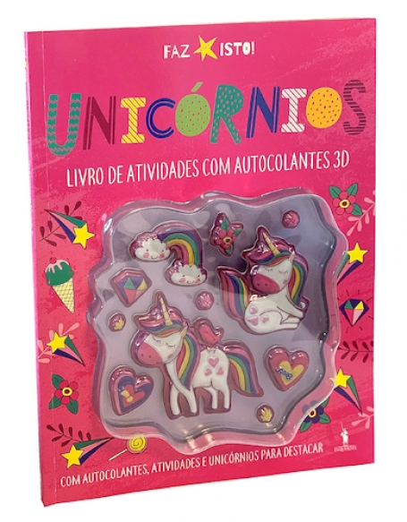 UNICÓRNIOS - Livro de Atividades com Autocolantes 3D