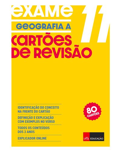 EXAME - CARTÕES DE REVISÃO DE GEOGRAFIA A 11º ANO