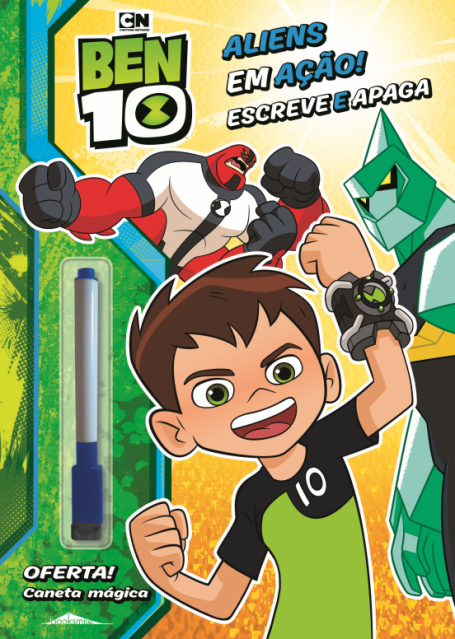 BEN 10 ALIENS EM AÇÃO! ESCREVE E APAGA - oferta de caneta mágica