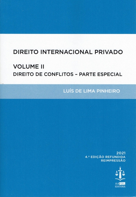 DIREITO INTERNACIONAL PRIVADO VOLUME II DIREITO DE CONFLITOS - PARTE ESPECIAL
