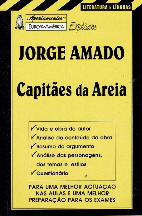 CAPITAES DA AREIA - JORGE AMADO - vida e obra do autor - analise do conteudo da obra - resumo do argumento - analise das personagens, dos temas e estilos - questionario