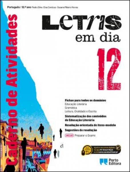 40158.02 - Caderno de Atividades/Preparar o Exame - Letras em dia - Português - 12.º ano