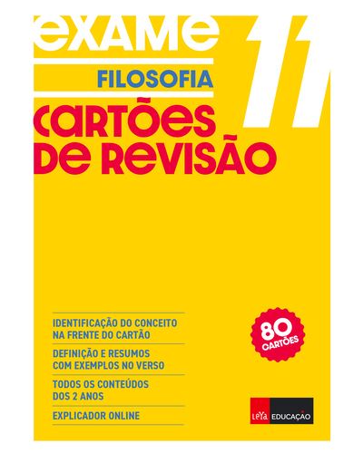 EXAME - CARTÕES DE REVISÃO DE FILOSOFIA 11º ANO