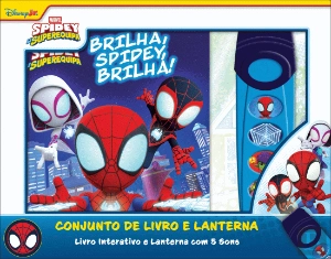 SPIDEY E A SUA SUPEREQUIPA - CONJUNTO DE LIVRO E LANTERNA