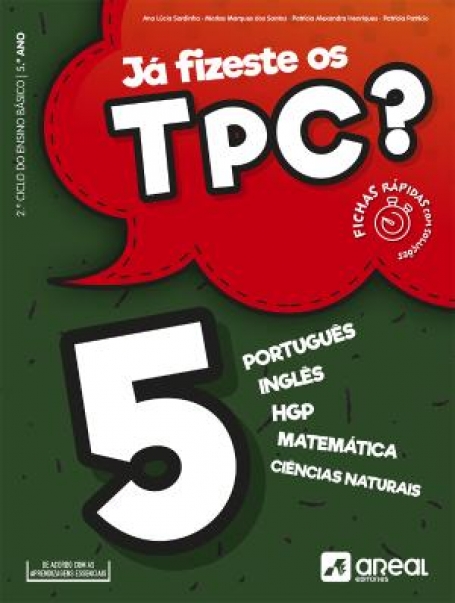 JA FIZESTE OS TPC? 5º ANO - portugues - ingles - historia e geografia de portugal - matematica - ciencias naturais