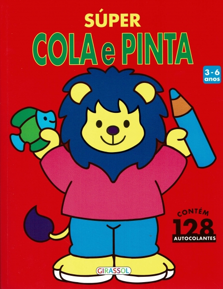 SUPER COLA E PINTA 3-6 ANOS contem 128 autocolantes