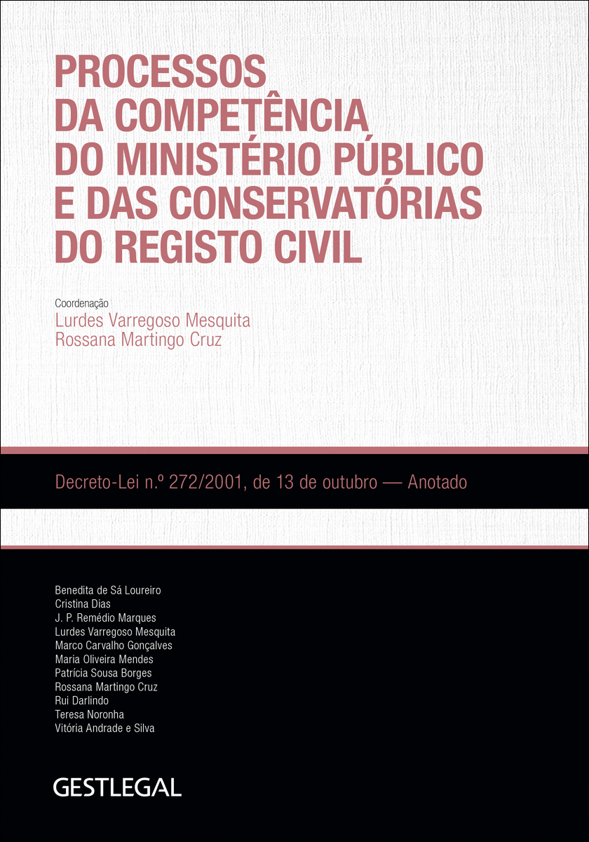Processos da competência do MP e das CRC