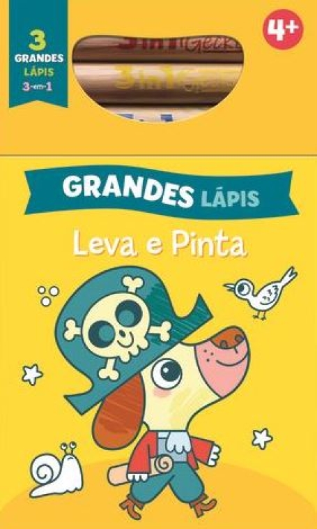 COLORIR E BRINCAR COM LÁPIS GIGANTES - 3 EM 1 - CÃO