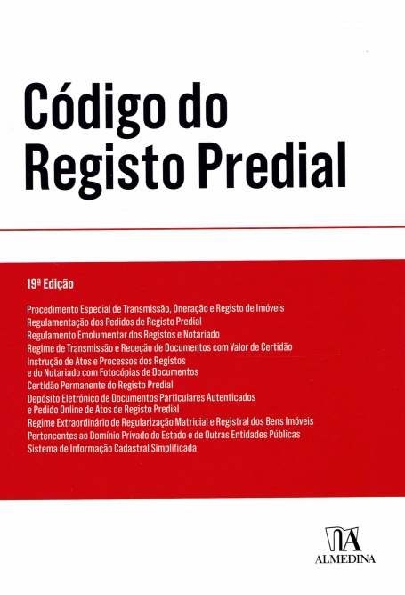 CÓDIGO DO REGISTO PREDIAL - 19ª EDIÇÃO