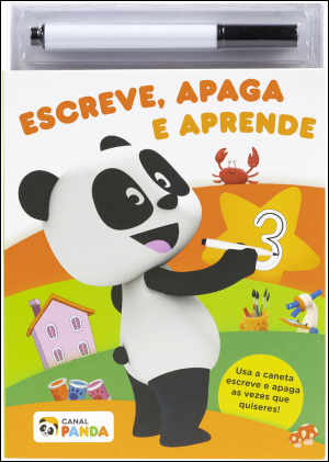 72934.10 - ESCREVE, APAGA E APRENDE - PEQUENO LIVRO DE ATIVIDADES canal panda