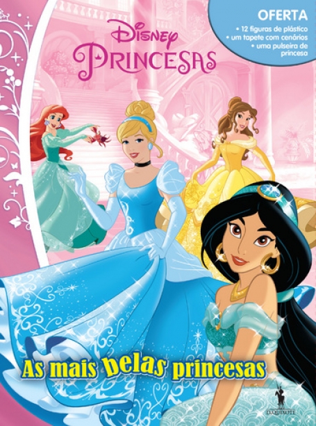 MAIS BELAS PRINCESAS DISNEY - oferta de 11 figuras de plastico - um tapete com cenarios - uma pulseira de princesa