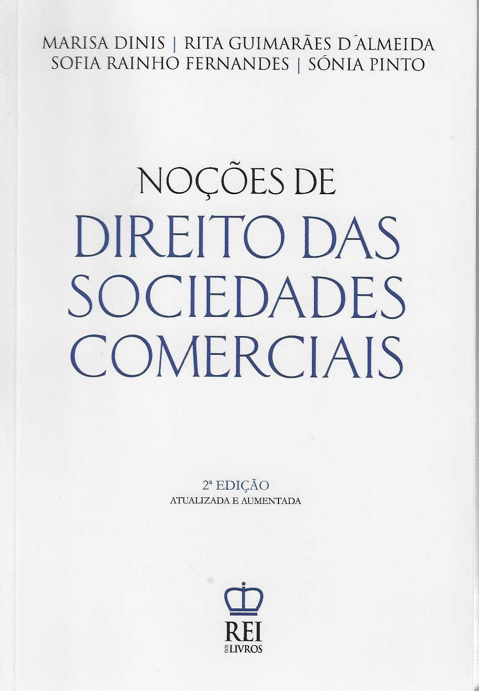 NOCÕES DE DIREITO DAS SOCIEDADES COMERCIAIS 2ª edição