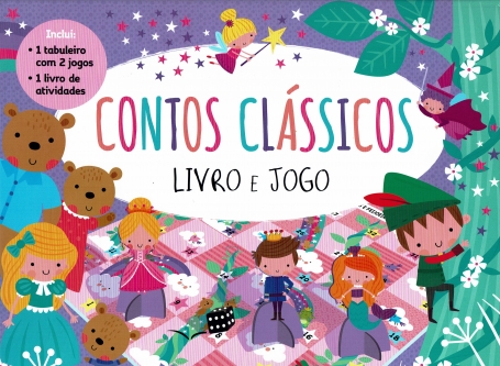 71336.10 - CONTOS CLASSICOS , LIVRO E JOGO inclui: 1 tabuleiro com 2 jogos e 1 livro de atividades