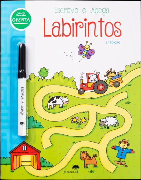 ESCREVE E APAGA LABIRINTOS - COM MARCADOR DE OFERTA