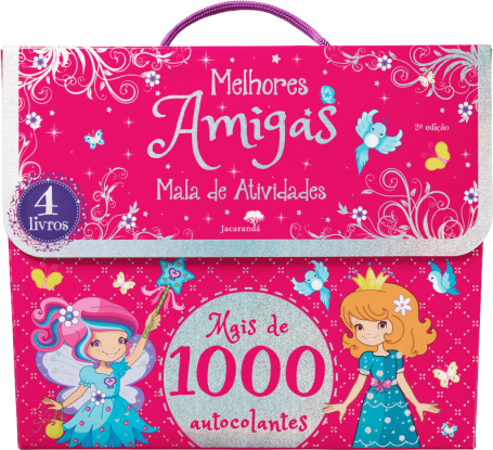 MELHORES AMIGAS - MALA DE ATIVIDADES mais de 1000 autocolantes 4 livros