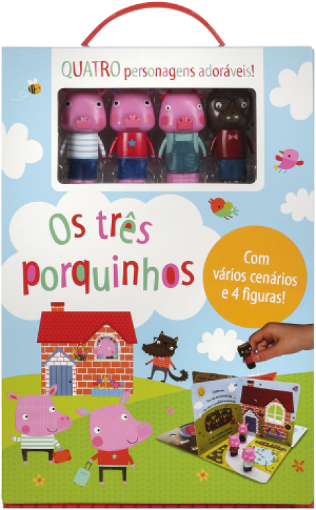 71184.10 - OS TRÊS PORQUINHOS - COM VÁRIOS CENÁRIOS E 4 FIGURAS