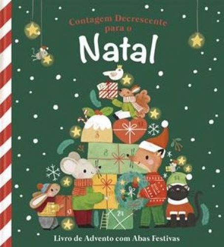 CONTAGEM DESCRESCENTE PARA O NATAL livro de advento com abas festivas