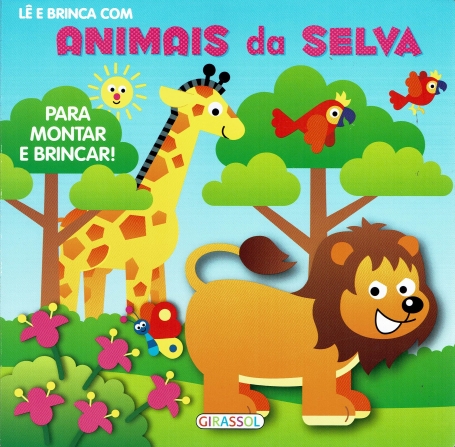 LÊ E BRINCA COM ANIMAIS DA SELVA para montar e brincar!