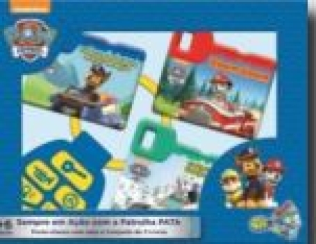 PATRULHA PATA - PORTA-CHAVES COM SONS E CONJUNTO DE 3 LIVROS