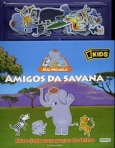 MAE MIRABELLE - AMIGOS DA SAVANA - livro-jogo com pecas de feltro