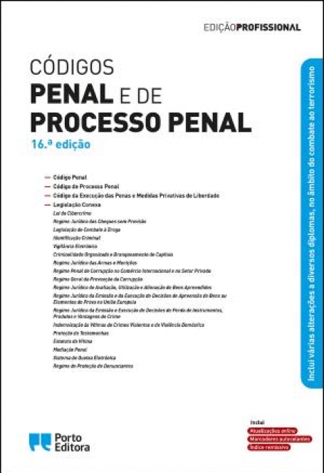 06705 - CÓDIGOS PENAL E DE PROCESSO PENAL - 16ª Edição