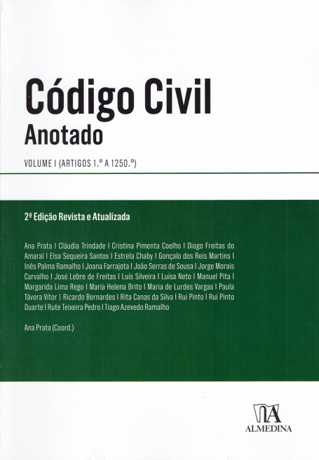 CODIGO CIVIL ANOTADO VOLUME 1 - ARTIGO 1º A 1250º 2ª EDIÇAO